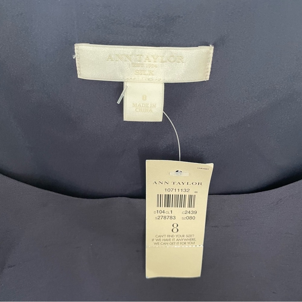 Ann Taylor Navy Blue Size 8 Cocktail/Semi-Formal Dress NWT - Picture 3 of 12